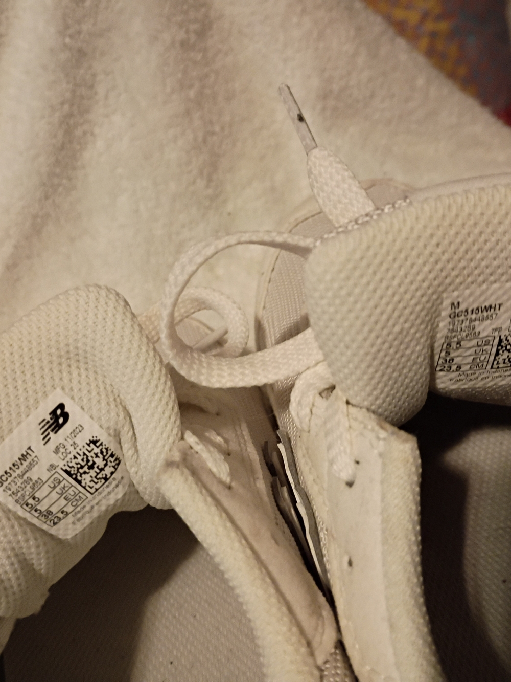 New Balance White Athletic Shoes